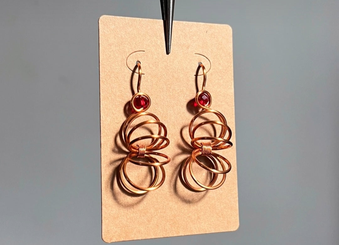GOLDEN HALF SPIRAL EARRINGS