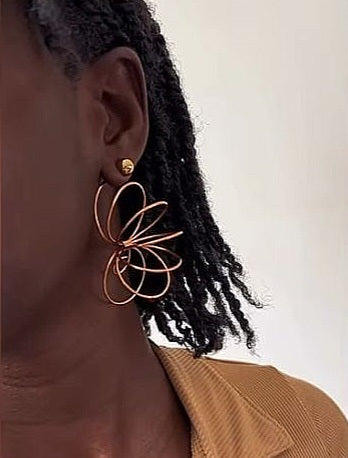 GOLDEN HALF SPIRAL EARRINGS