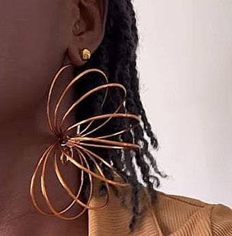 GOLDEN HALF SPIRAL EARRINGS