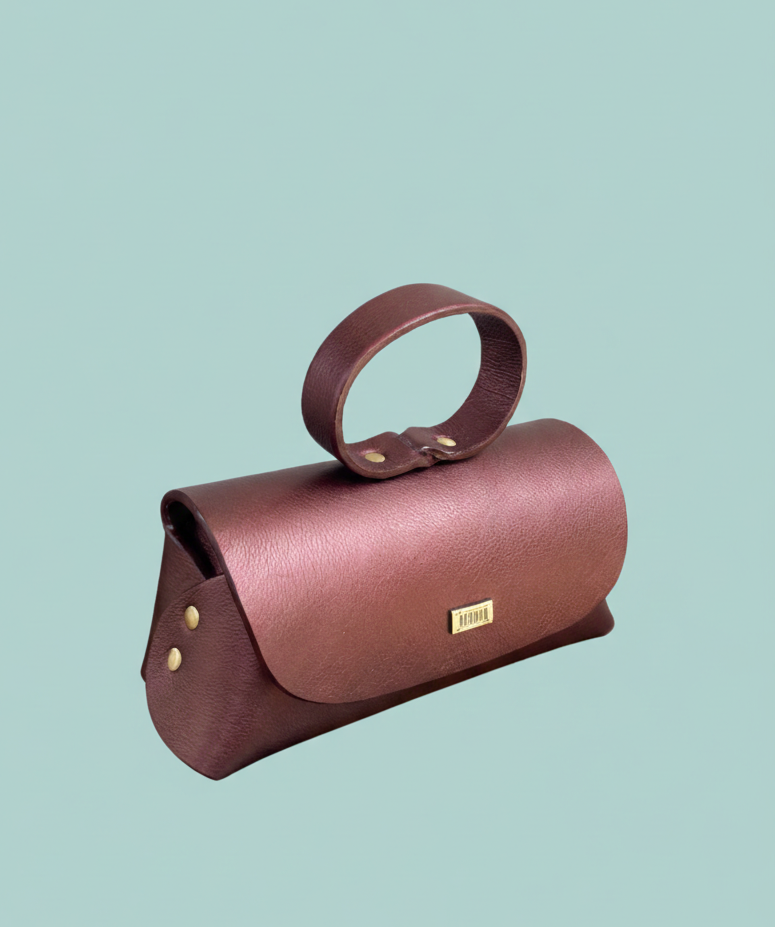 BURGUNDY FLAT GRAIN BAG