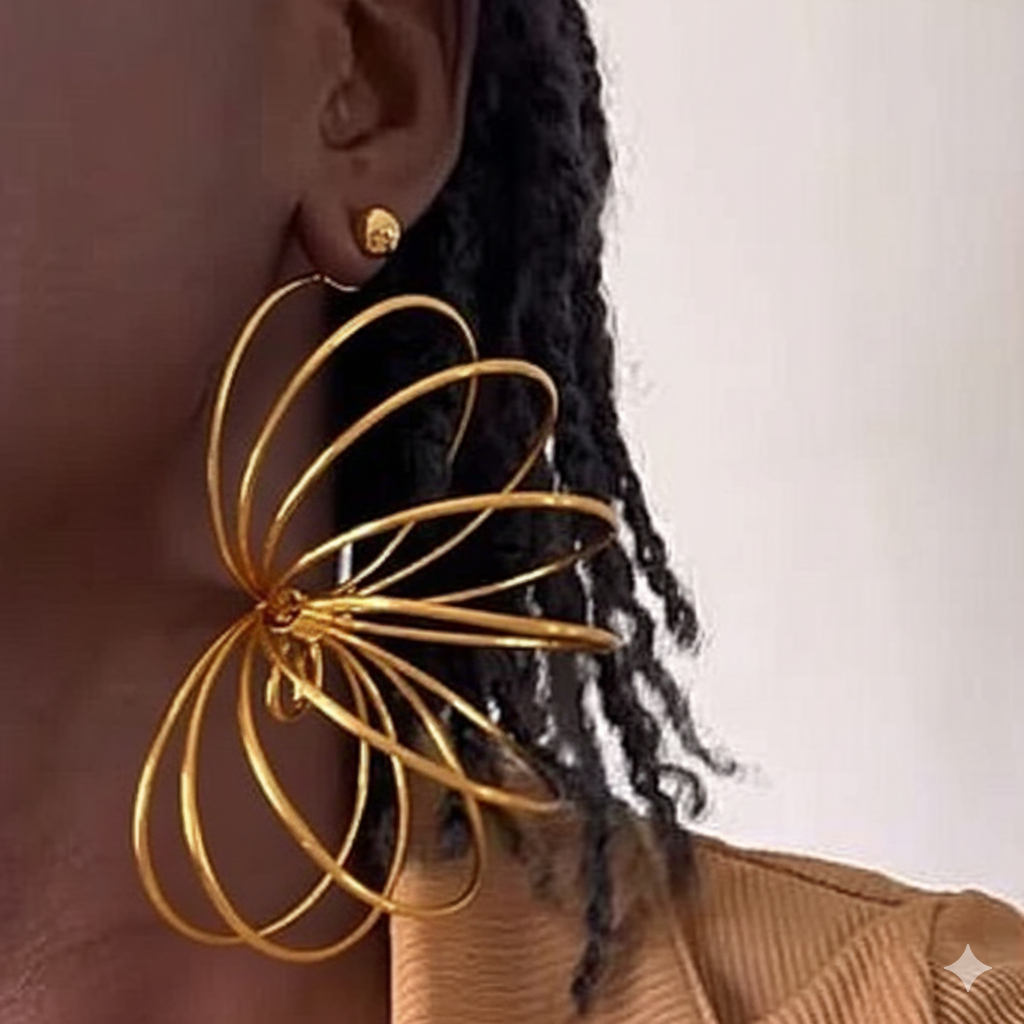 GOLDEN HALF SPIRAL EARRINGS