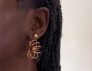 GOLDEN HALF SPIRAL EARRINGS