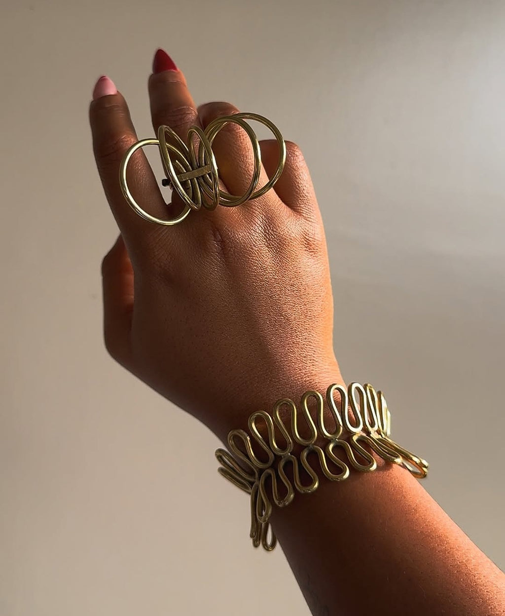 GOLDEN SPIRAL STATEMENT RING