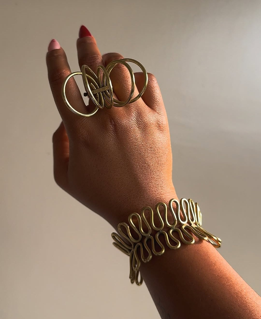 GOLDEN SPIRAL STATEMENT RING