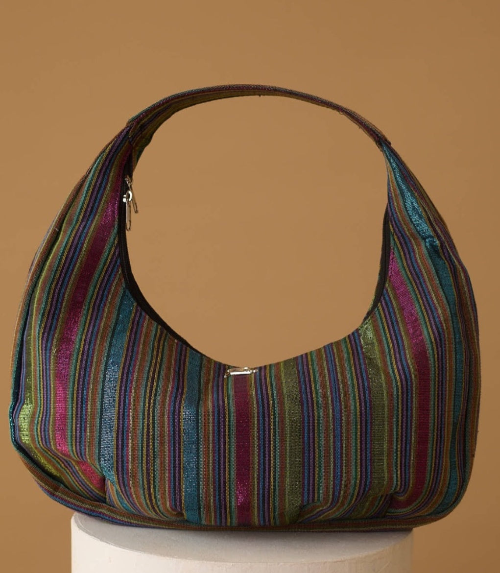 MULTICOLOURED HANDMADE ASO-OKE BAG