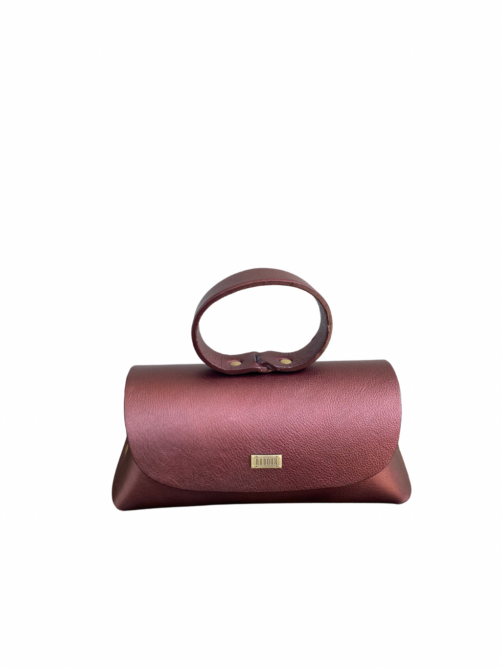 BURGUNDY FLAT GRAIN BAG