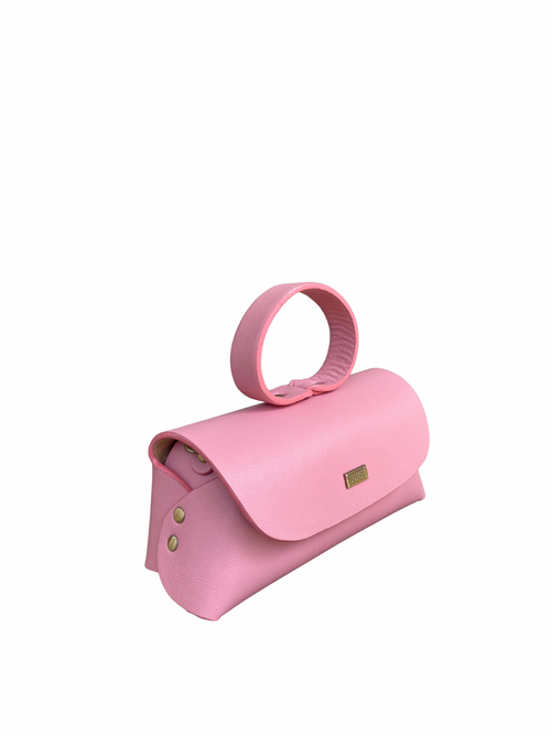 BABY PINK HANDMADE LEATHER HANDBAG