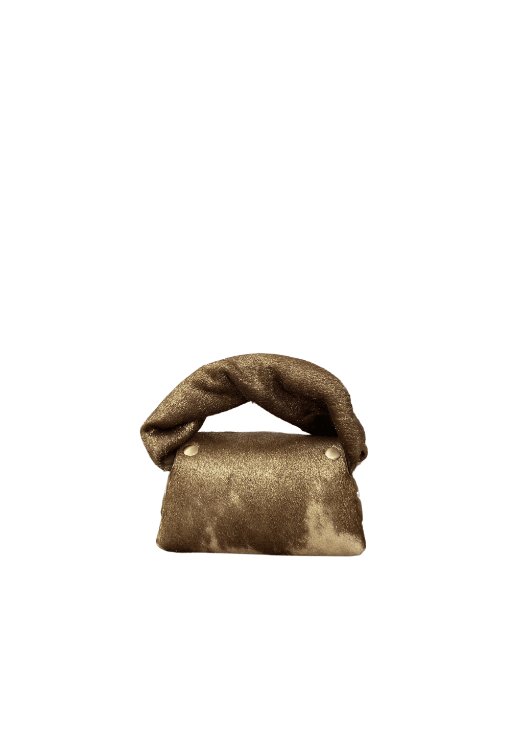 MICRO GOLD AND BROWN PONY BAG