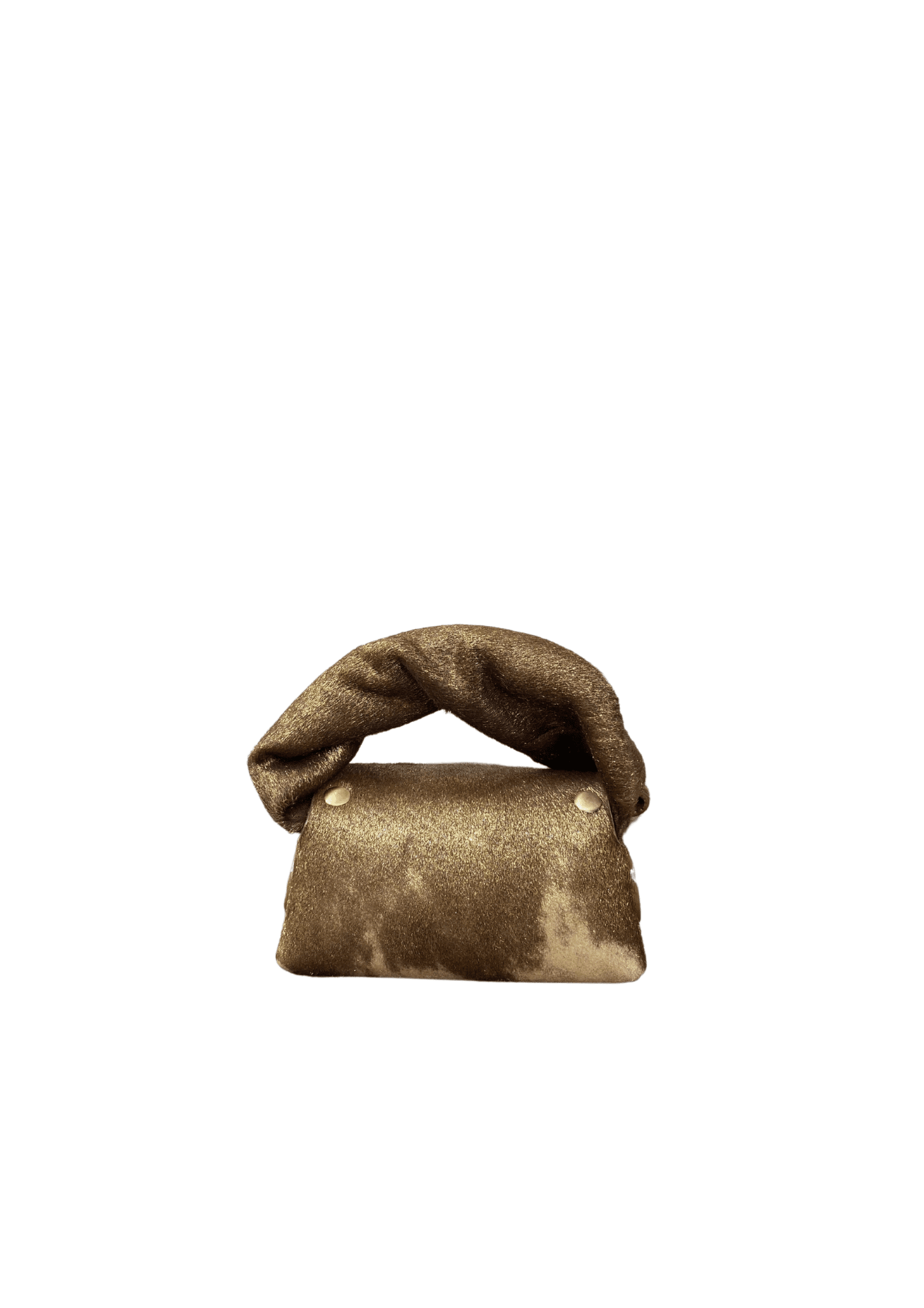 MICRO GOLD AND BROWN PONY BAG