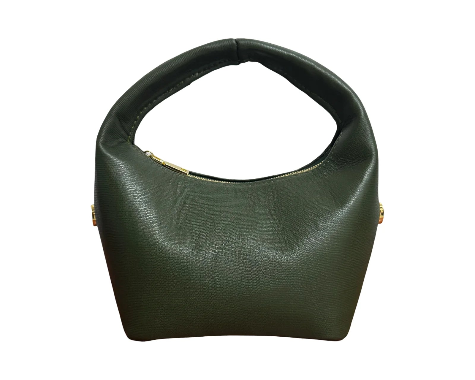 GREEN HANDMADE LEATHER STATEMENT PURSE