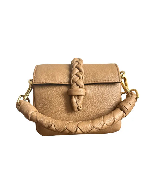 BEIGE HANDMADE MINI LEATHER HANDBAG