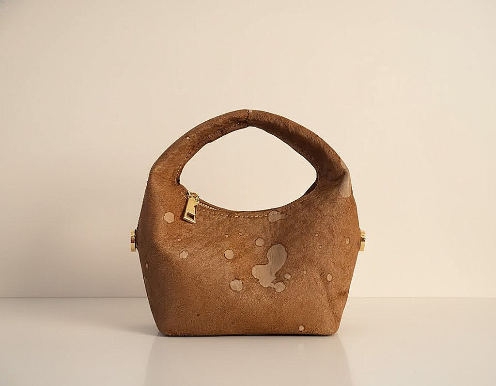 THE WATER DROP STAIN SIGNATURE HANDMADE LEATHER BAG