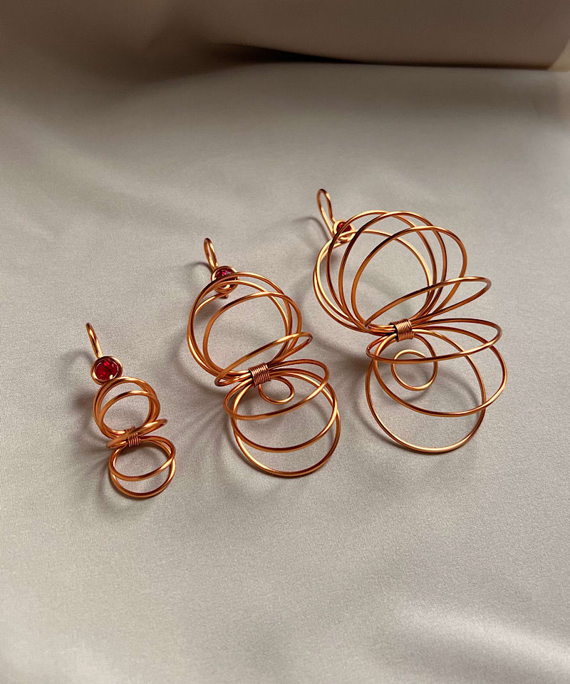 GOLDEN HALF SPIRAL EARRINGS